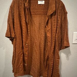 Old Navy Rust Crochet Top